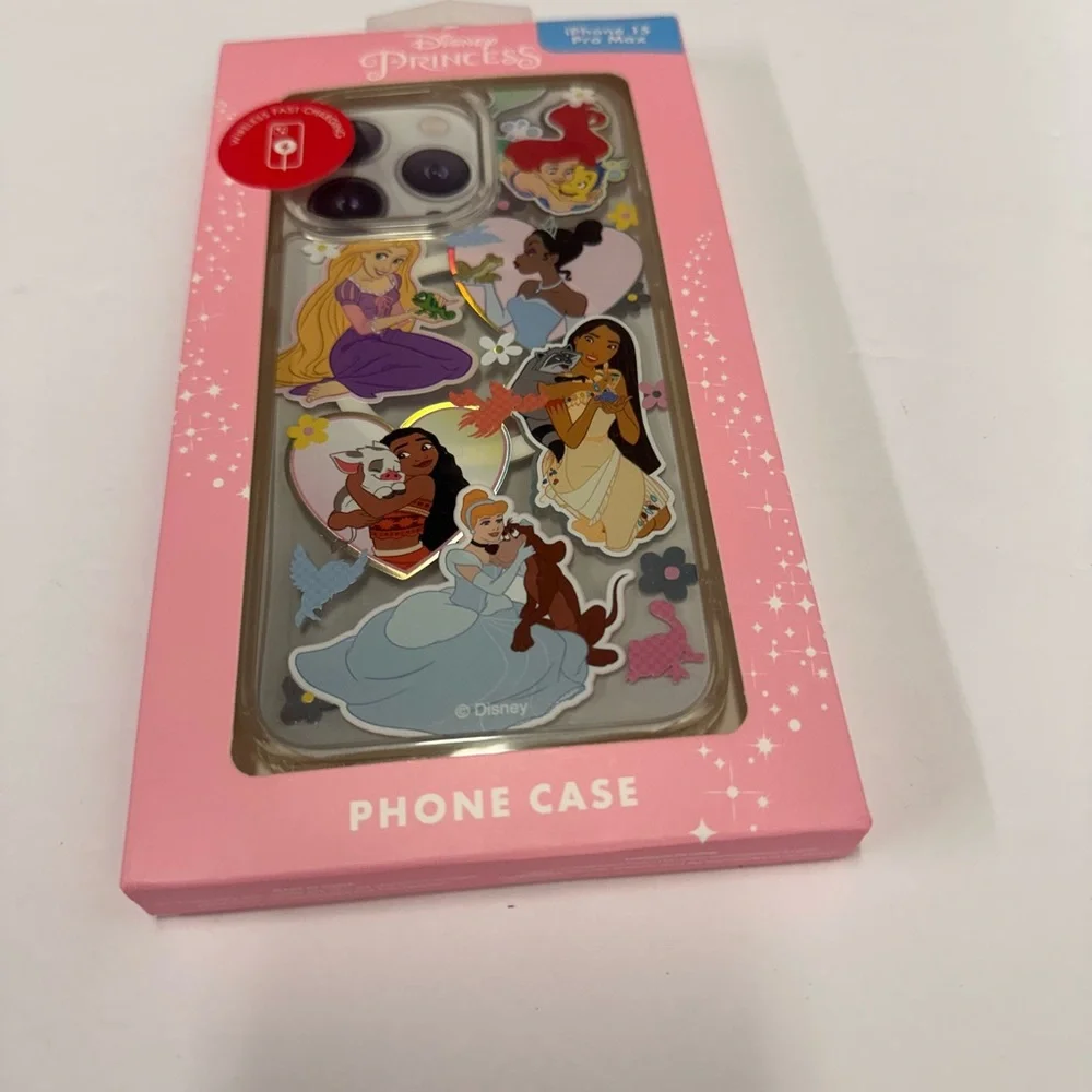 Disney Princess iPhone 15 Pro Max‎ Case - Pink and Multicolor